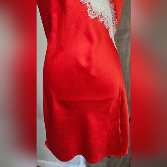 ACOA Andi Red Satin Mini Dress. Size Large NWT - Picture 12 of 16